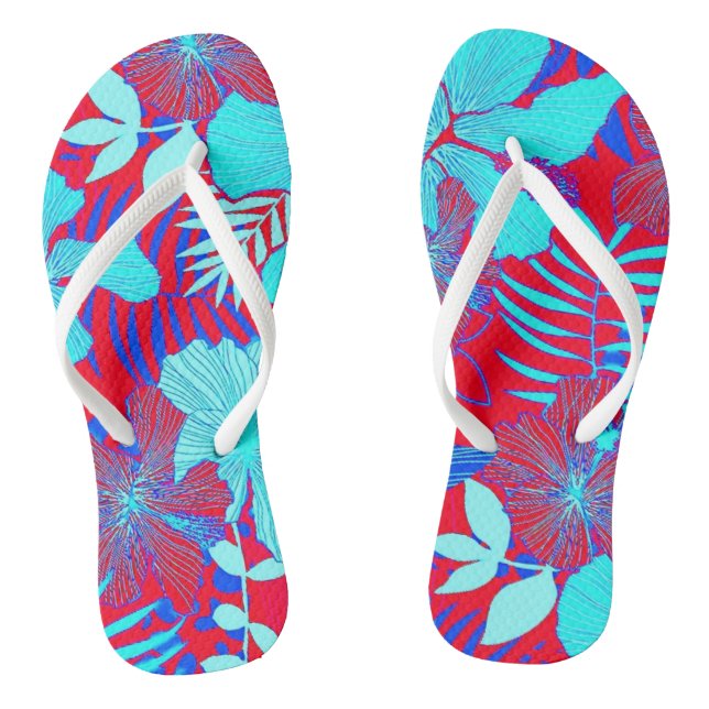 CHINELOS TESTE PADRÃO FLORAL DAS CORES CORAJOSAS HAVAIANAS (Pé da cama)