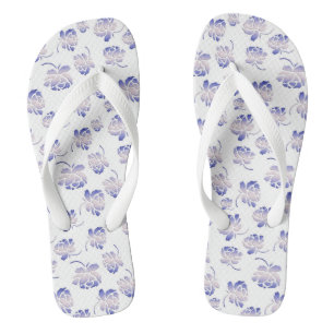 Chinelos Teste padrão floral retro
