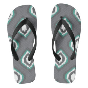 Chinelos Teste padrão tribal do ikat retro geométrico
