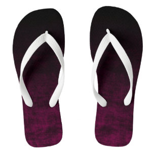 Chinelos Textura com Gradiente Preto e Magenta Escuro
