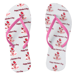 Chinelos Tipografia do Amor com Mão e Rosa