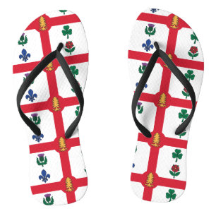 Chinelos Tiras Finas para Adultos com a Bandeira de Montrea
