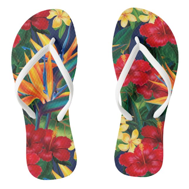 Chinelos Tropical Paraísa Havaiana Floral (Pé da cama)