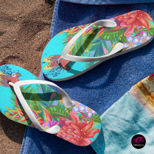 Chinelos TropiColor Fusion Macaw & Floral Serenade