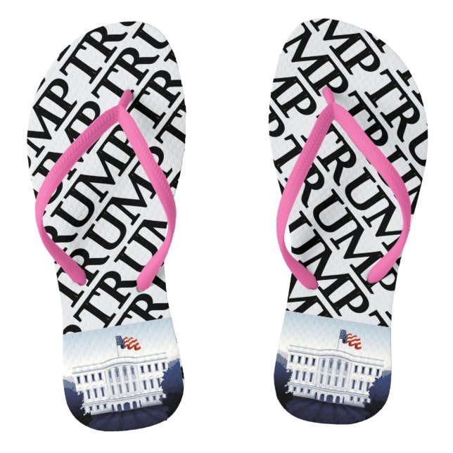 Chinelos Trump na Casa Branca (Pé da cama)