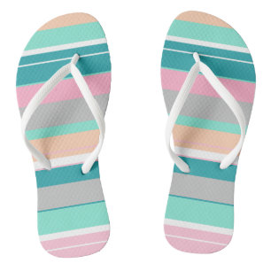 Chinelos Turquoise Peach Funky