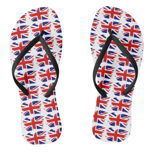 Chinelos Union Jack British Flag With Grunge (Pé da cama)