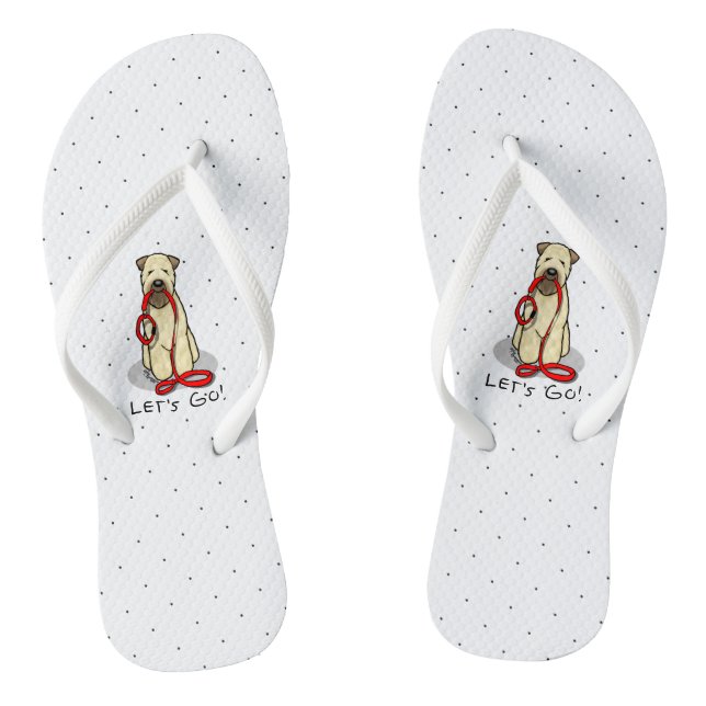 Chinelos Vamos! Cão de Terrier de Walk Wheaten (batido em 1 (Pé da cama)