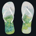 Chinelos Van Gogh. Campos de Trigo Verde Auvers. Impression<br><div class="desc">Chinelos "Green Wheat Fields,  Auvers" de Van Gogh. Greenery Impressionismo.</div>