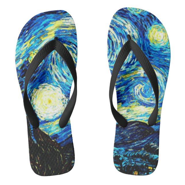 Chinelos Van Gogh - Noite Estrelada (Pé da cama)