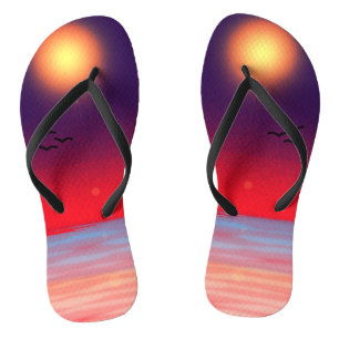 Chinelos Verão Roxo Praia Sol Ardente