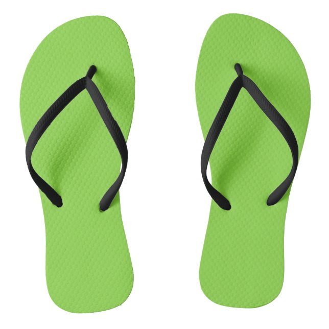 Chinelos Verde kiwi de cor sólida (Pé da cama)