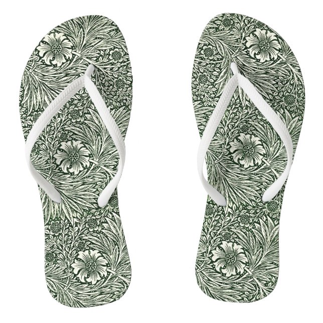 Chinelos Verde Marigold Elegance: Passe para a Natureza (Pé da cama)