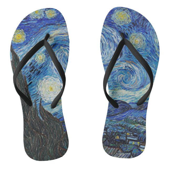 Chinelos Vincent van Gogh, Starry Night (Pé da cama)