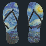 Chinelos Vincent Van Gogh Starry Night Vintage<br><div class="desc">Chinelos De Belas Artes De Vincent Van Gogh Starry Night</div>