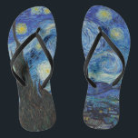 Chinelos Vincent Van Gogh Starry Night Vintage Fine Art<br><div class="desc">Vincent Van Gogh Starry Night Vintage Fine Art</div>