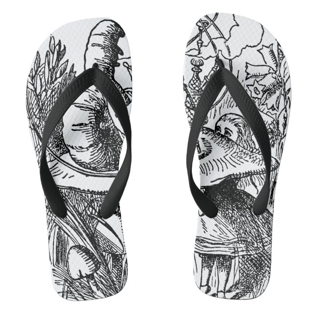 Chinelos Vintage Alice no País das Maravilhas (Pé da cama)