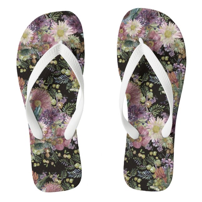 Chinelos Vintage australiana Wildflower (Pé da cama)