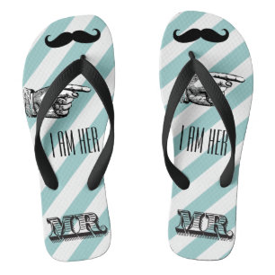 Chinelos Vintage Personalizada Eu sou Dela Sr. Stripes