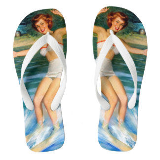 Chinelos Vintage Retro Medcalf Water Pin-up Girl