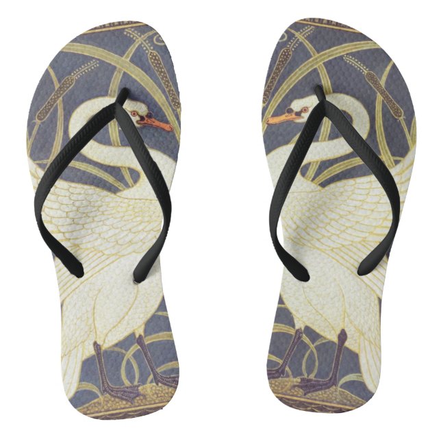 Chinelos Walter Crane Cisne, Junco E Íris Art Nouveau (Pé da cama)