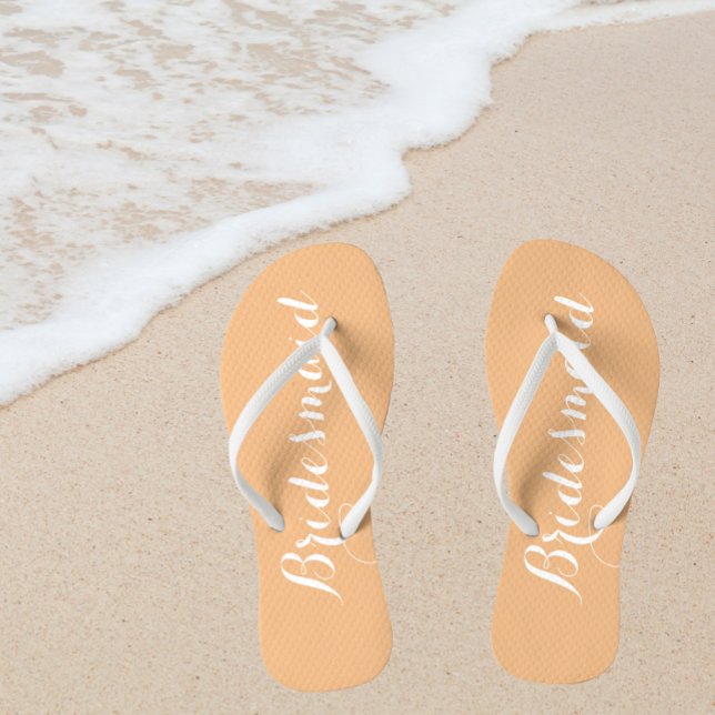 Chinelos Wedding Bridesmaid Trendy Peach (In Situ Beach)