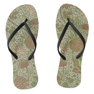 Chinelos William Morris Cray Flor de Sage Floral Botânico
