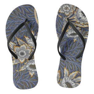 Chinelos William Morris Tulip e Willow Floral Patterno