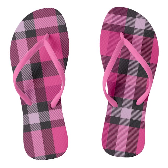 Chinelos Xadrez rosa (Pé da cama)