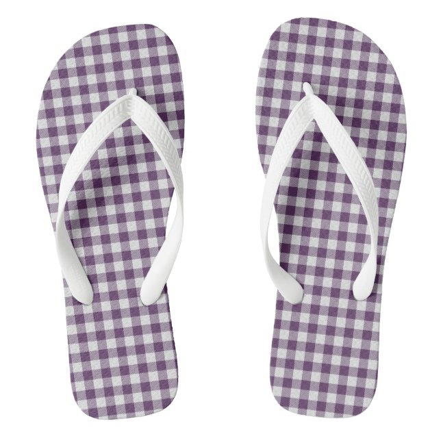 Chinelos Xadrez Roxo (Pé da cama)