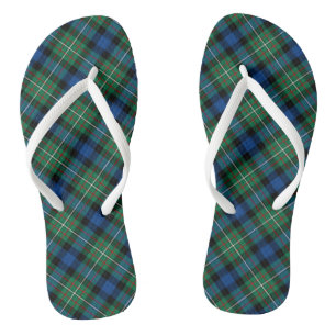 Chinelos Xadrez verde e azul Ferguson Tartan