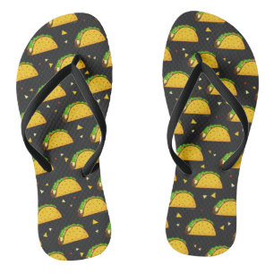 Chinelos Yummy Taco Pattern