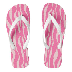 Chinelos Zebra stripes - Fuchsia e rosas claro