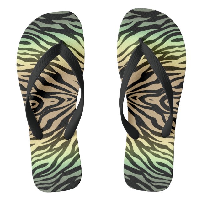 Chinelos Zebras na Floresta (Pé da cama)