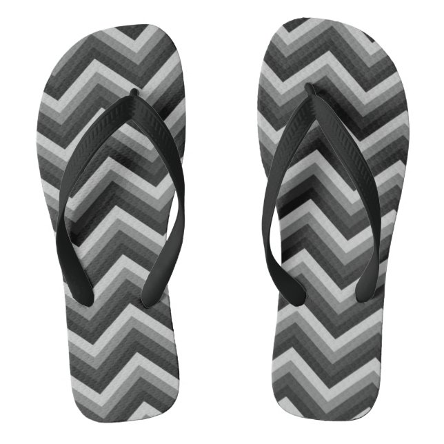 Chinelos Ziguezague retro Chevron do teste padrão (Pé da cama)
