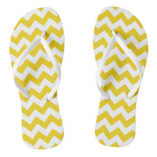 Chinelos Zigzag Amarelo, Chevron Amarelo, Padrão Geométrico