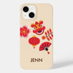 Chinês Ano Novo 2024 Celebrar iPhone 14 Caso