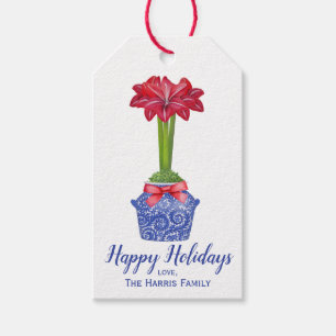 Chinoiserie Amaryllis, Etiquetas de presentes de f