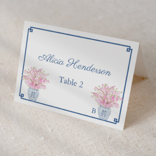 Chinoiserie Chic Pink E Cartão De Casamento De Mar