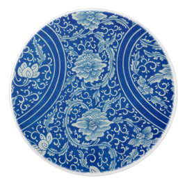 Chinoiserie Clássica Chinesa Floral Cobalto Azul