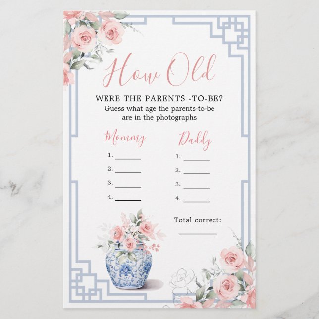 Chinoiserie cor-de-rosa brilhante Ginger Jar Quant (Frente)