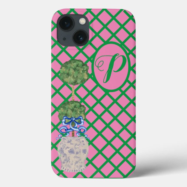 Chinoiserie Garden Topiary Ginger Jar Jars (Verso)