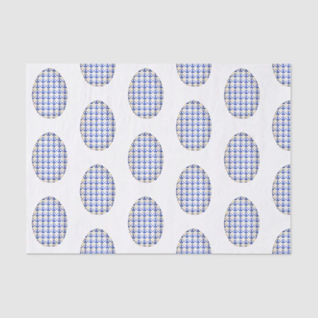 Chinoiserie Watercolor Ovos Chic Papel Tecido (Frente )