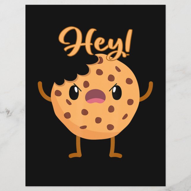Chip Cookie Engraçado Uma Mordida Tirada (Frente)