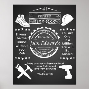 Chippy do construtor do Poster de aposentadoria pe