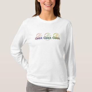 Chique a ser Pastel do t-shirt do geek