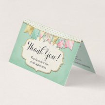 Chique Boutique Bunting em rosa Obrigado