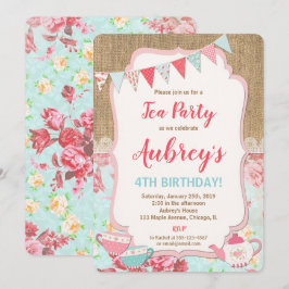 Chique de convite de aniversário de uma festa de c