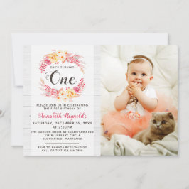 Chique Rustic Um Primeiro Convite De Aniversário