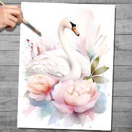 Chique Swan 1 - Papel Decoupage